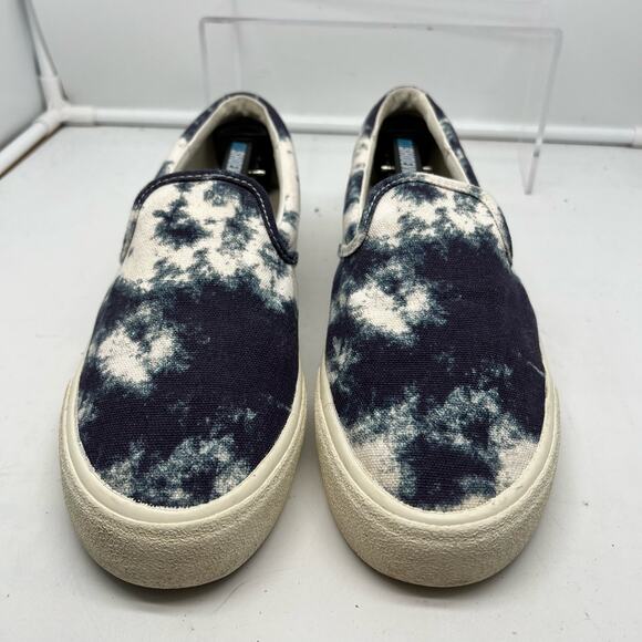 Madewell Shoes Womens 9 Slip On Sidewalk Shibori Shoes Tie Dye Blue Canvas - Picture 4 of 8